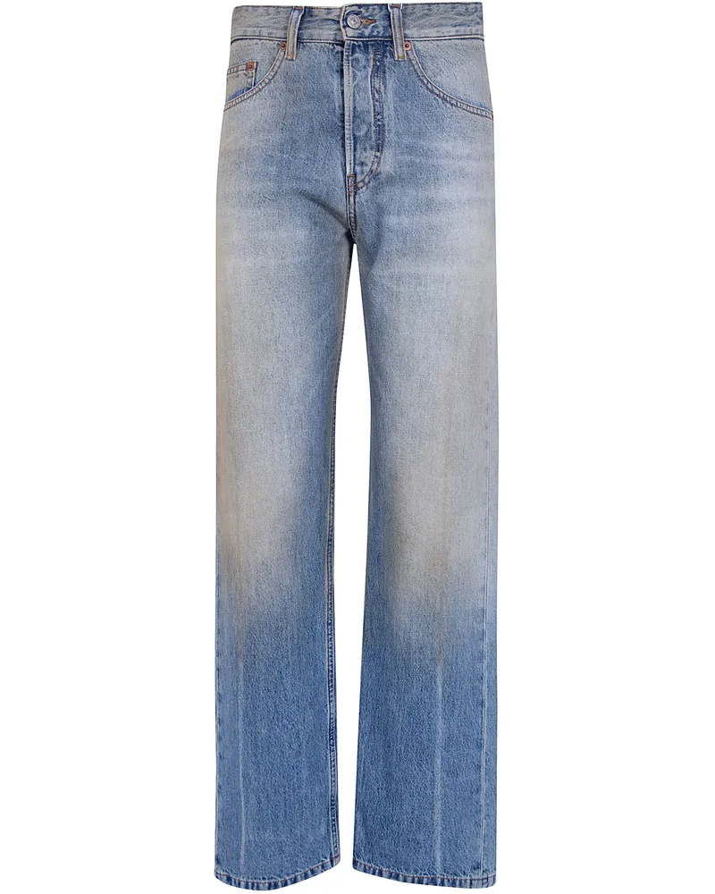 Maison Margiela 5 Pockets Cropped Jeans Blue
