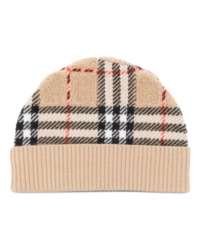 Burberry Beanie "Towelling" Chk White