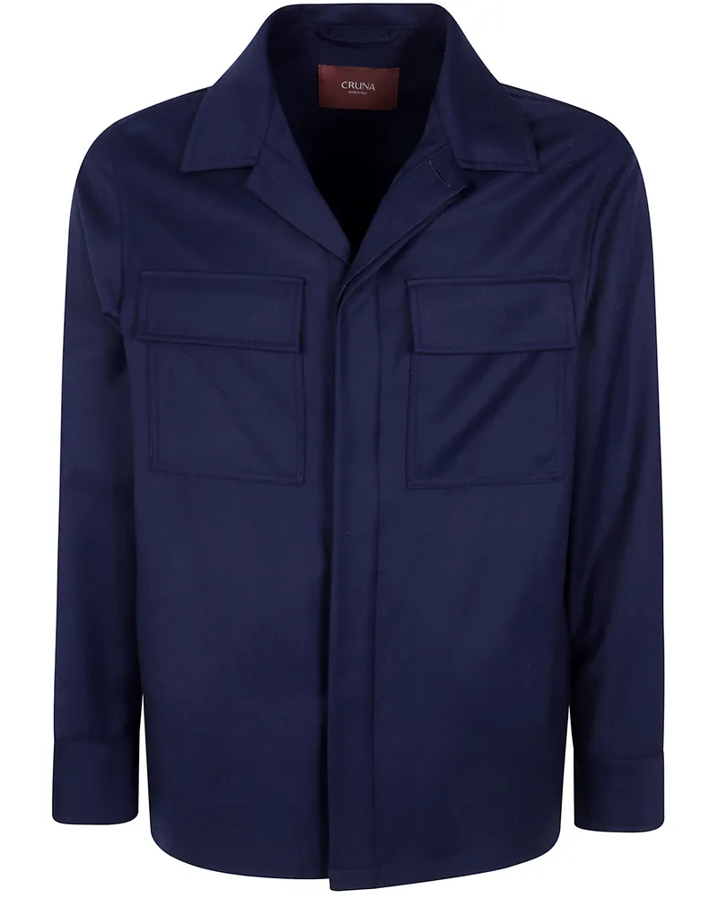 CRUNA Shirt Chest Flap Patch Pockets "Bruges Blue