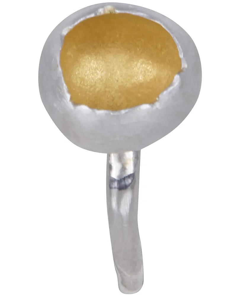 Rosa Maria Ring Yellow Gold Plated "Minoo 3 S Sm Gy Metallic