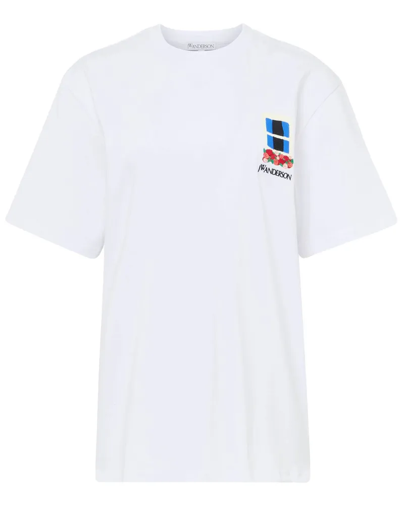 J.W.Anderson J. W.ANDERSON Window Embroidery T-Shirt By J. W.Anderson White