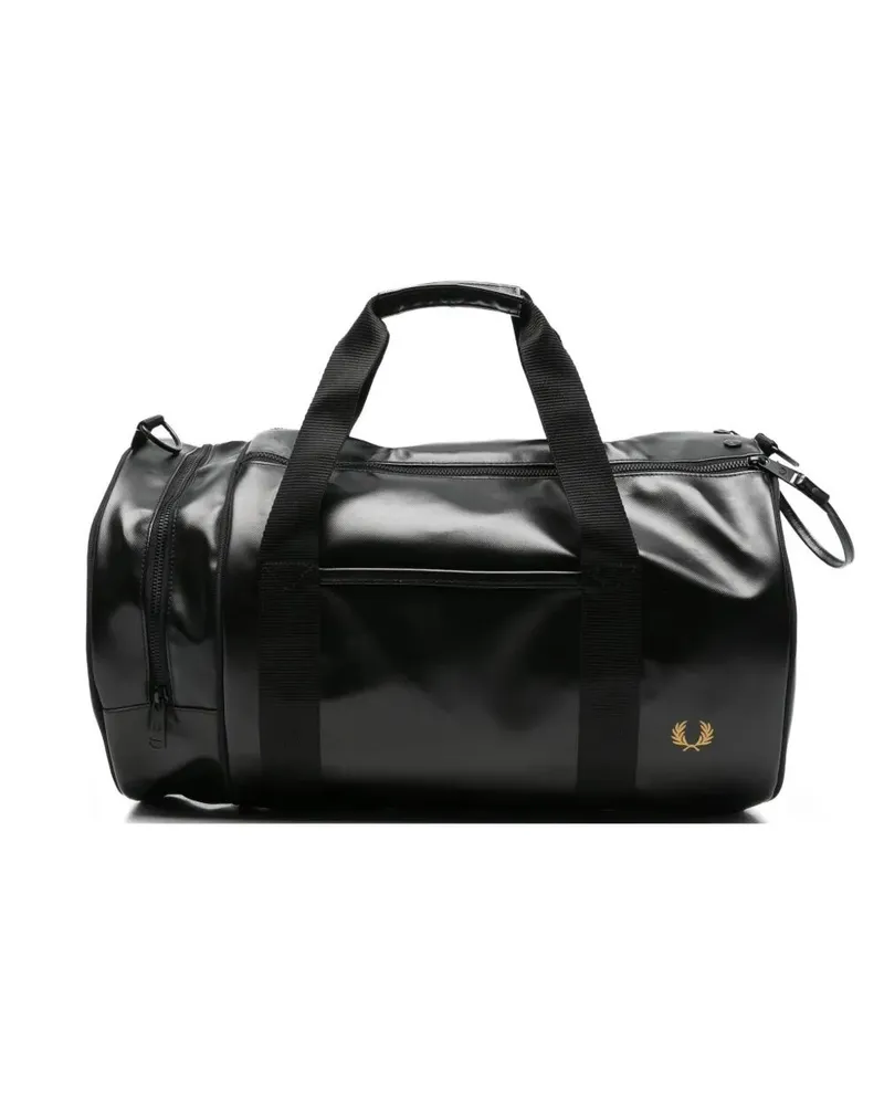 Fred Perry Borsa A Tracolla "Tonal Classic Barrel Bag Black