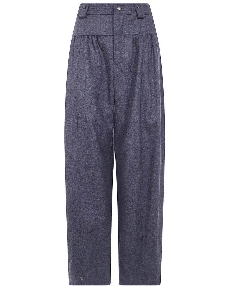 Chloé Wide-Leg Trousers Barrel Gray