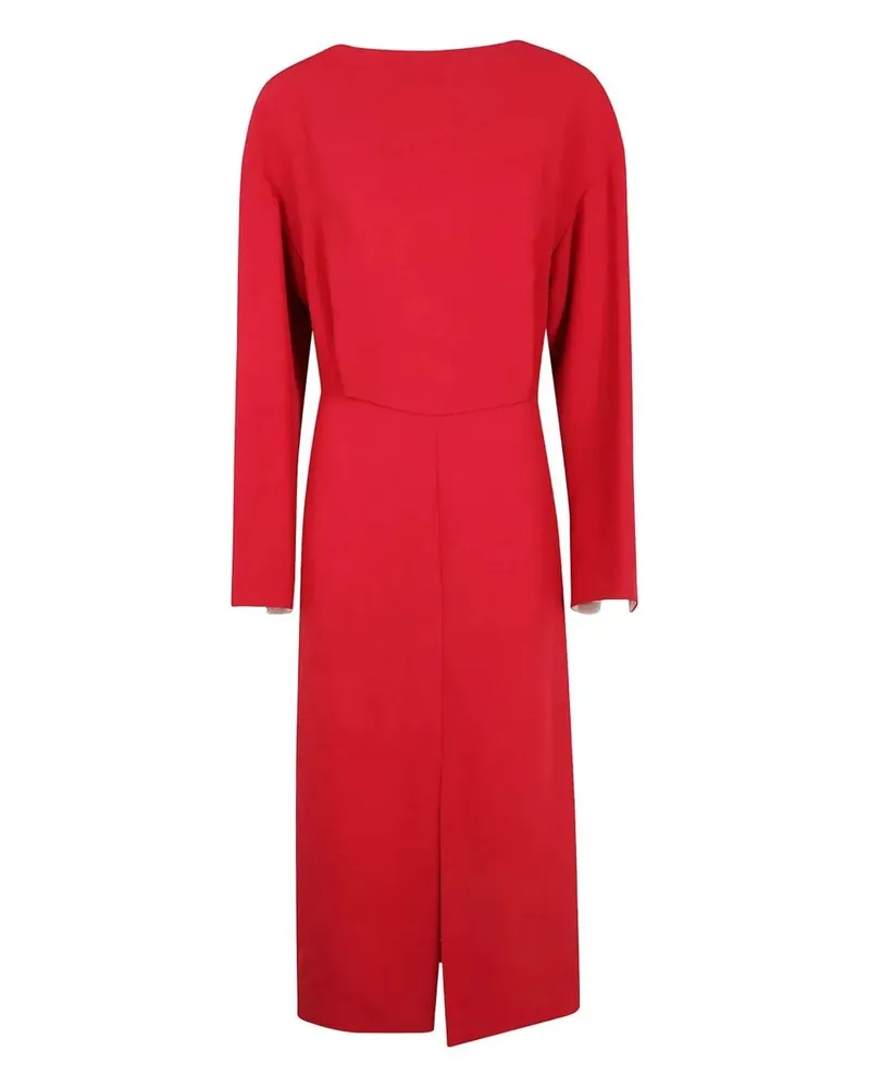 Carven Fitted Dress Red