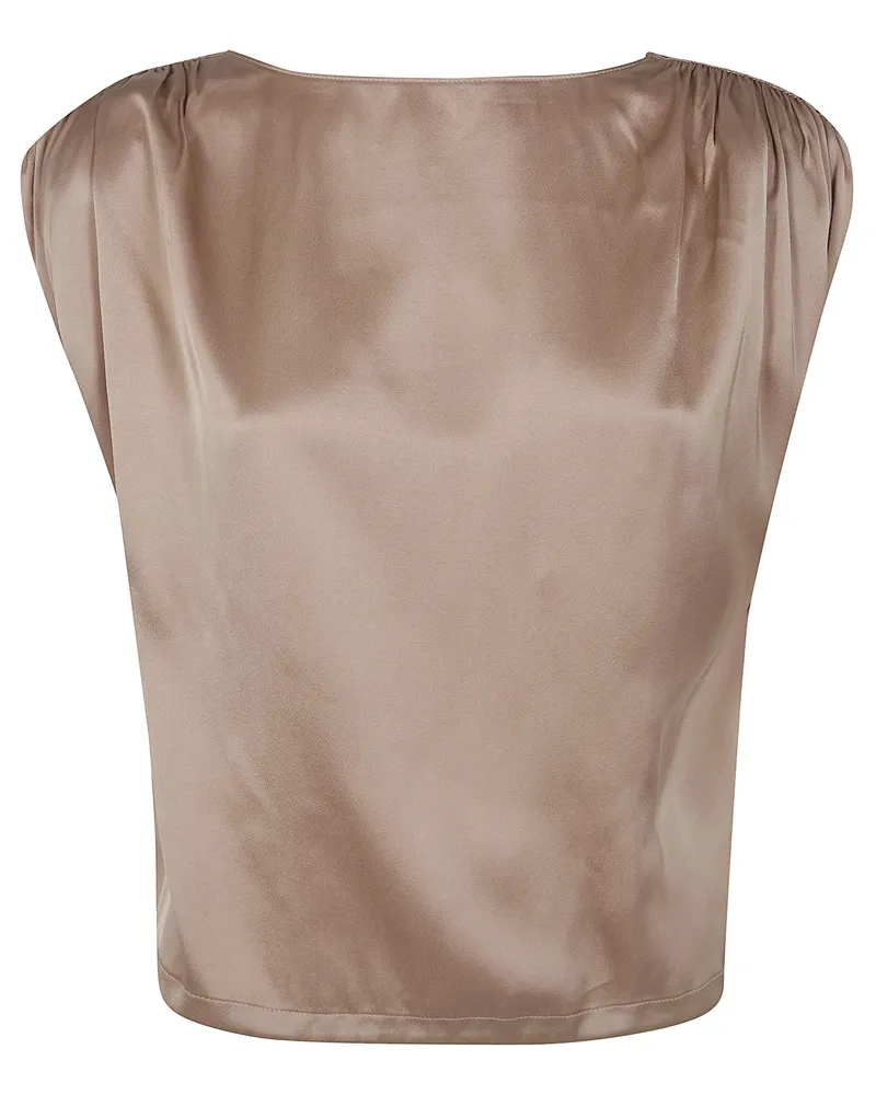 Blumarine Satin Shirt Beige