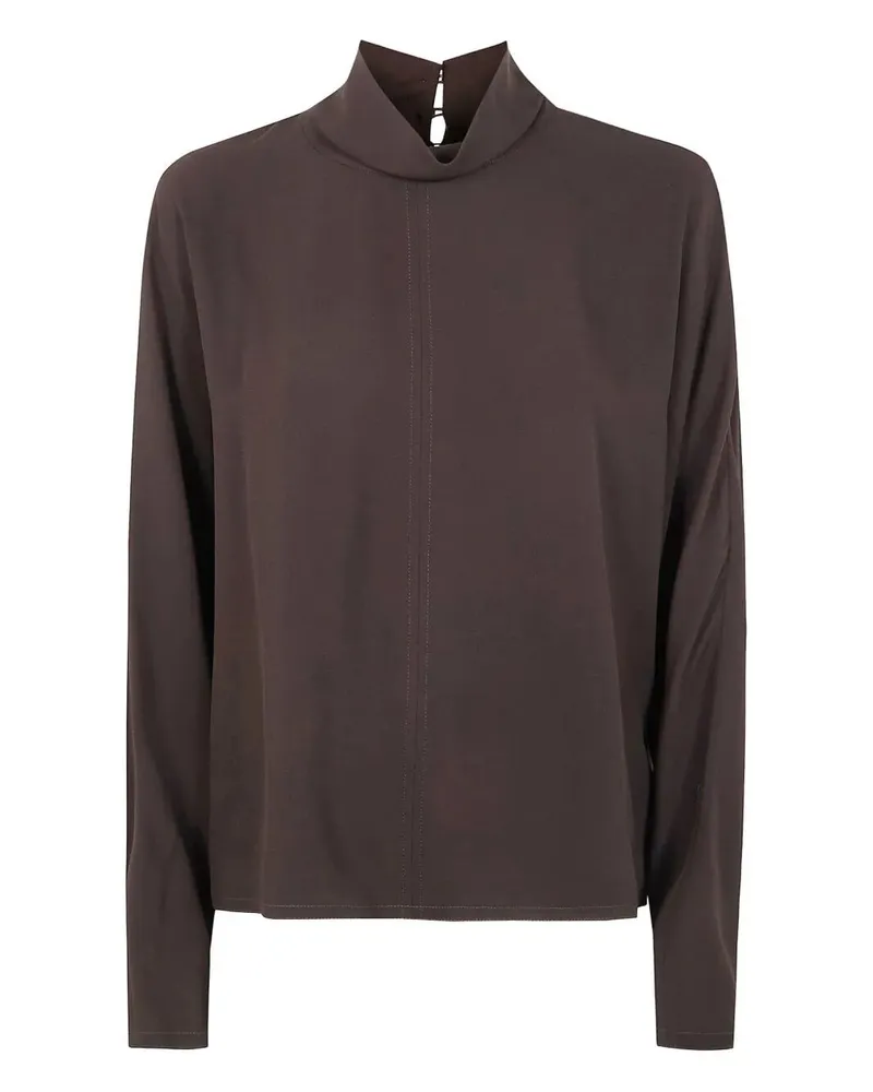 Joseph Buick" Blouse Silk Crepe Brown