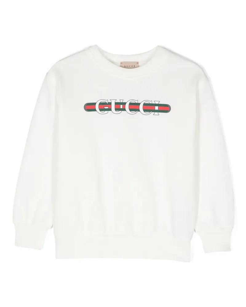 Gucci Junior Long Sleeves Sweatshirt White