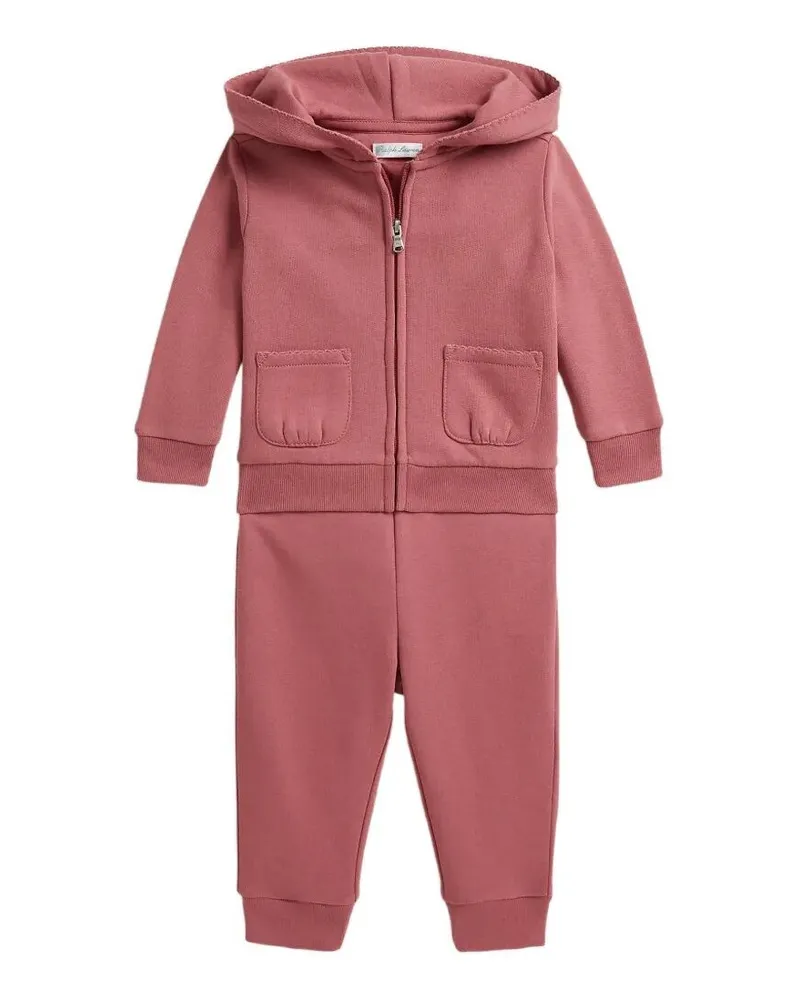 Ralph Lauren Tracksuit Set With Zip-Up Jacket "Grlflchookup Pink