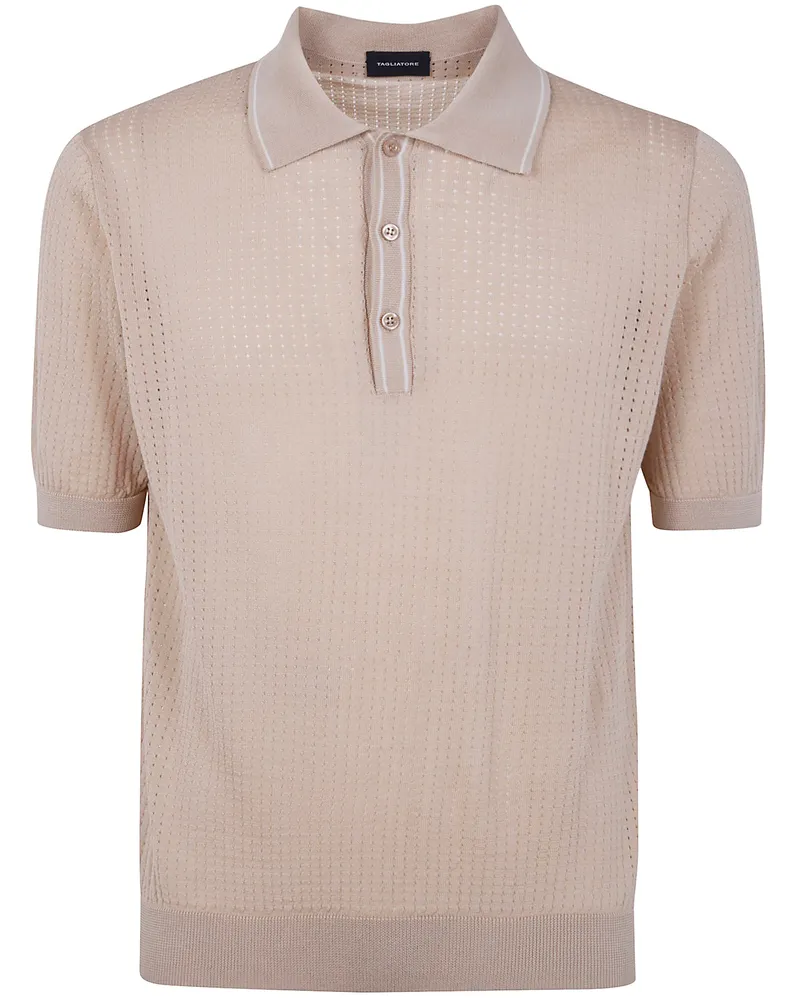 Tagliatore Classic Polo Shirt Beige