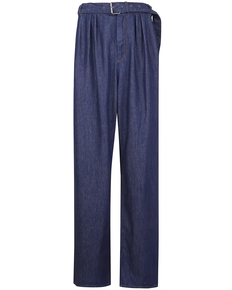 Dries van Noten Preaches' Wide Leg Jeans Blue