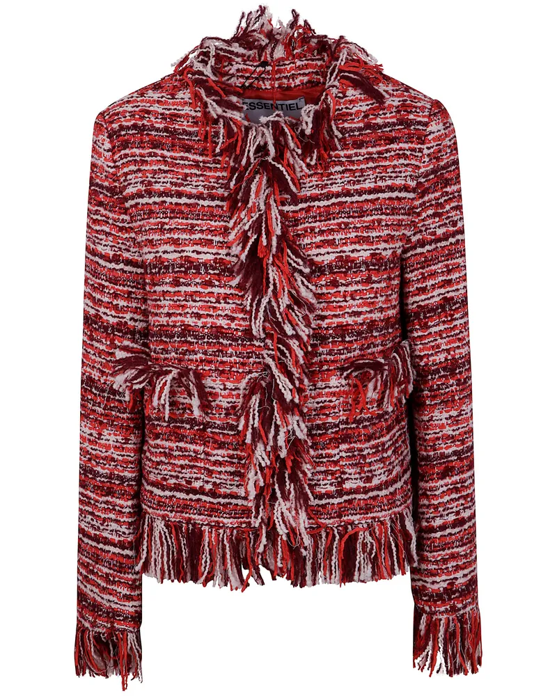 Essentiel Iskra' Fringed Jacket Red