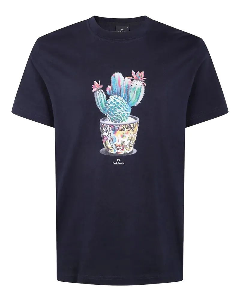 Paul Smith Mens Reg Fit T Shirt Cactus Blue