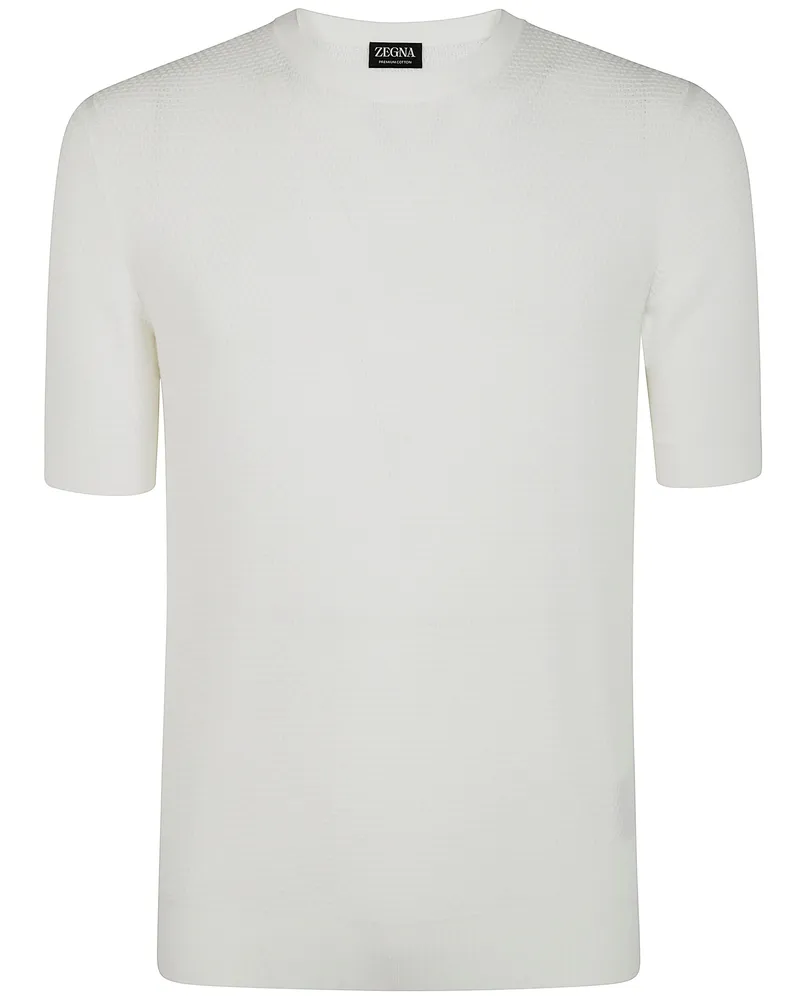 Ermenegildo Zegna Premium Cotton Stitch T-Shirt White