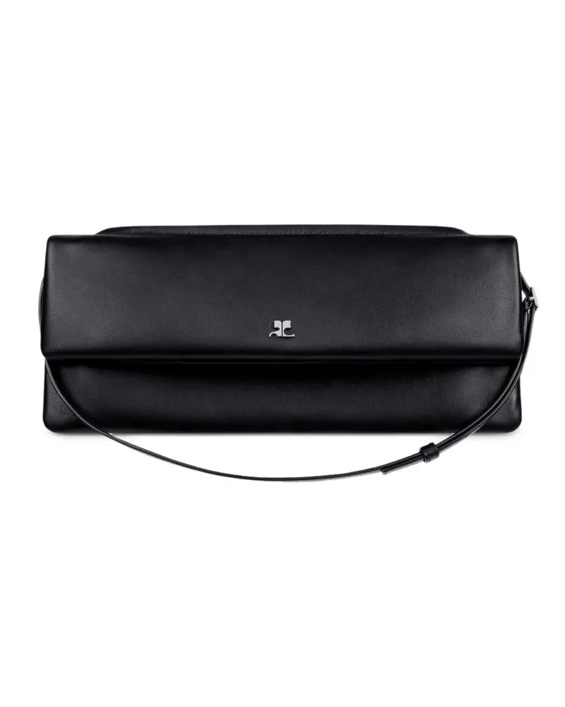 Courrèges Pochette Pelle Nera "Smooth Calf Cuff Clutch Black