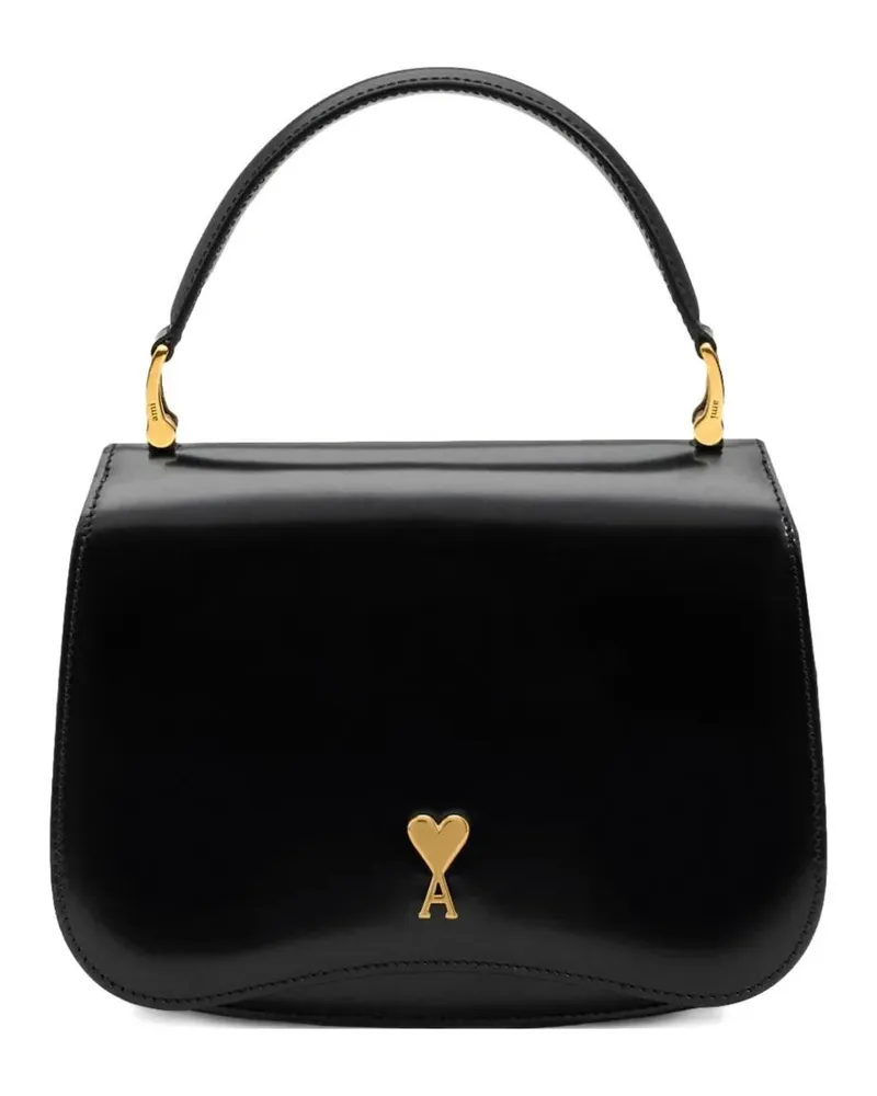 AMI Paris Top Handle "Paris Paris" Bag Black