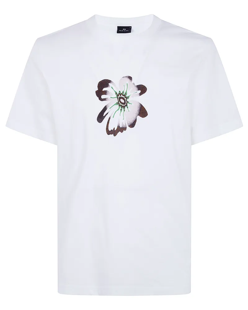 Paul Smith Mens Regular Fit T Shirt "Flower White
