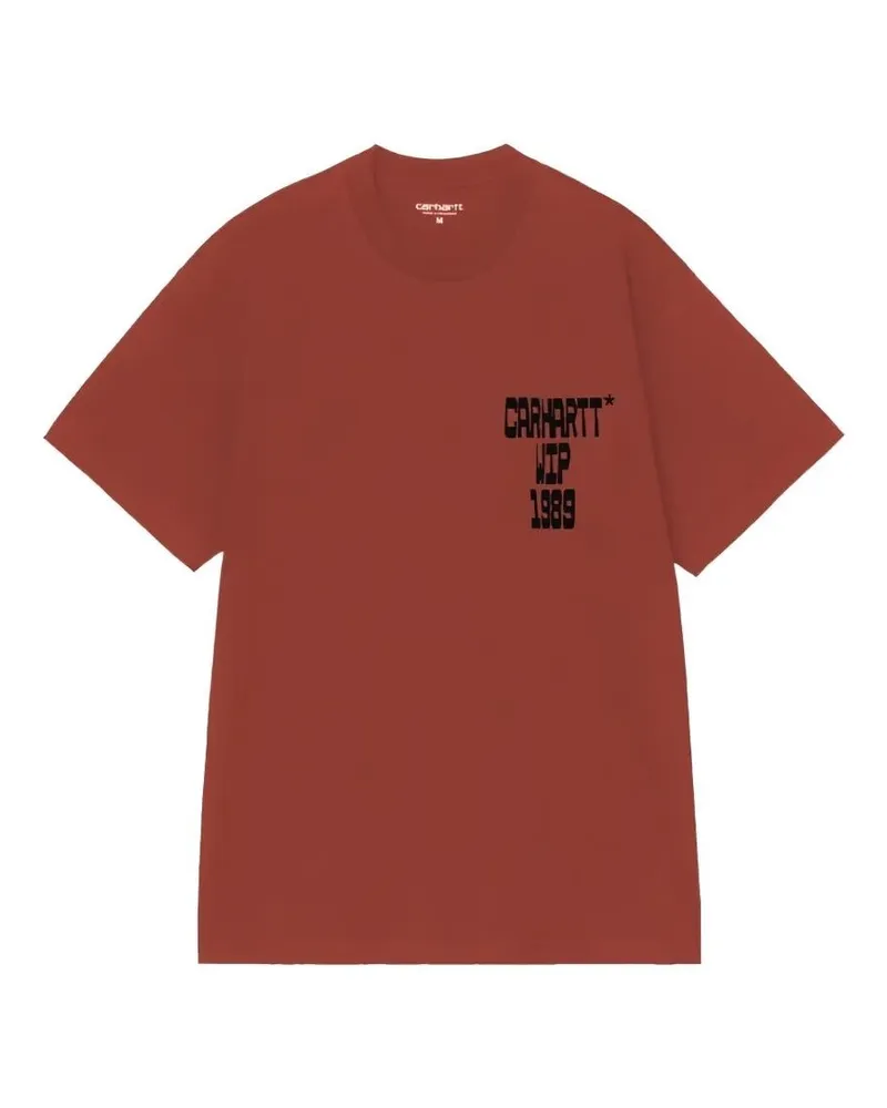 Carhartt WIP Short Sleeves "Blocks" Organic Cotton T-Shirt Red