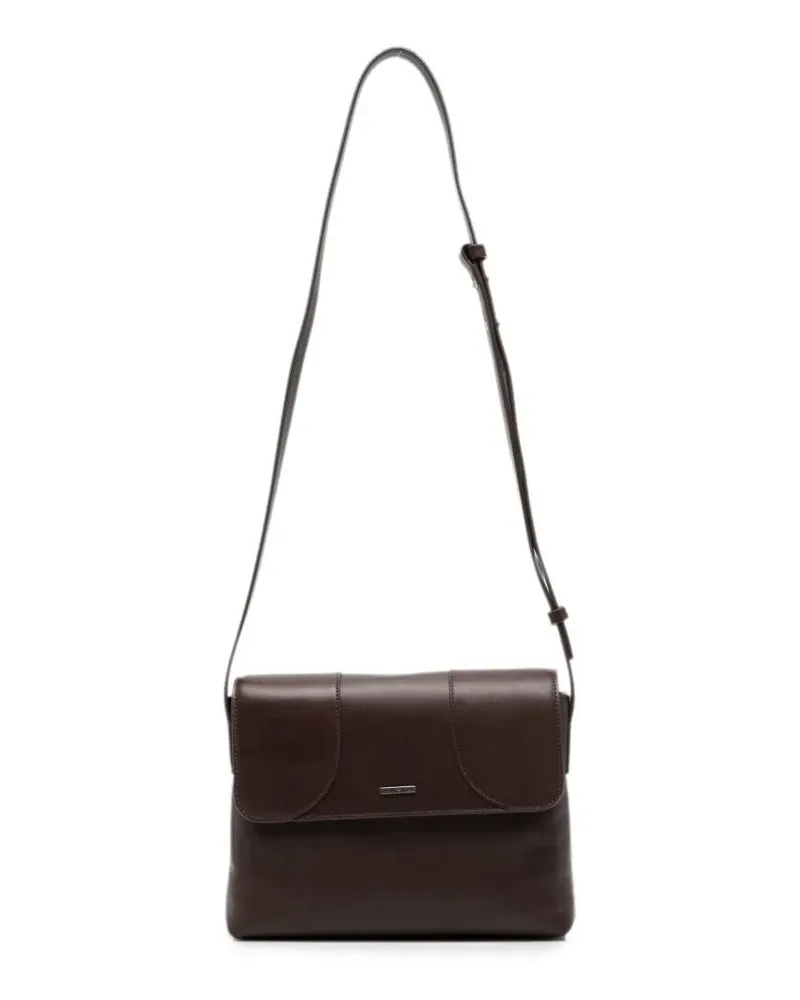 Emporio Armani Cross Body Bag Calf Leather "Chocolate Brown Brown