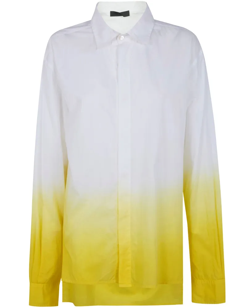 Maria Calderara Shaded Cotton Muslin Shirt White