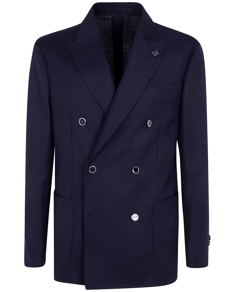 LARDINI Jacket Wool Blue "Roma Blue