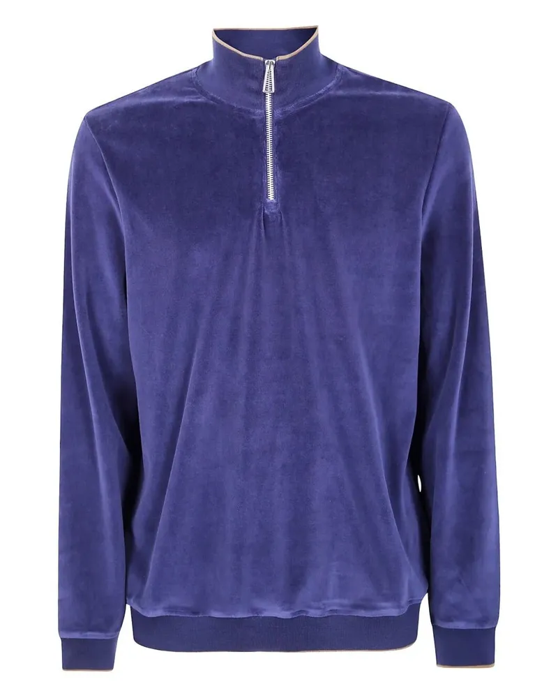 Paul Smith Mens 1/2 Zip Sweatshirt Blue
