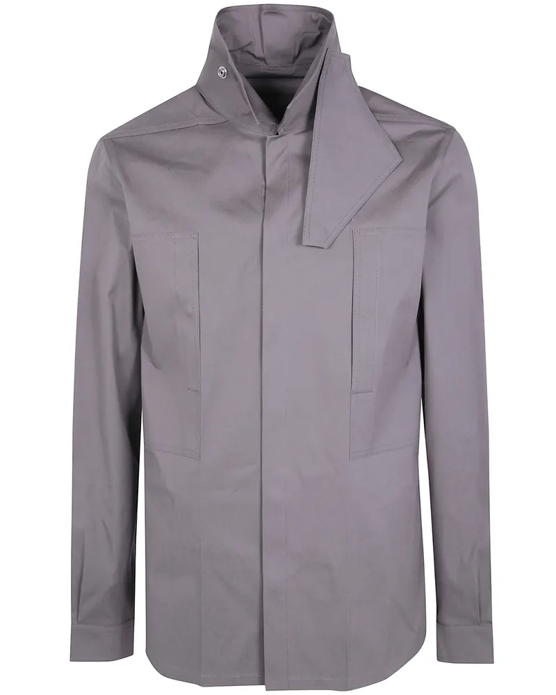 Rick Owens Jacket Cotton Blend "Outshirt Gray