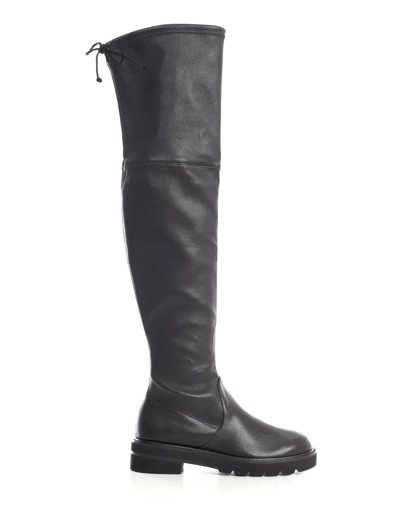 Stuart Weitzman Str Nappa Lowland Lift High Boots Black