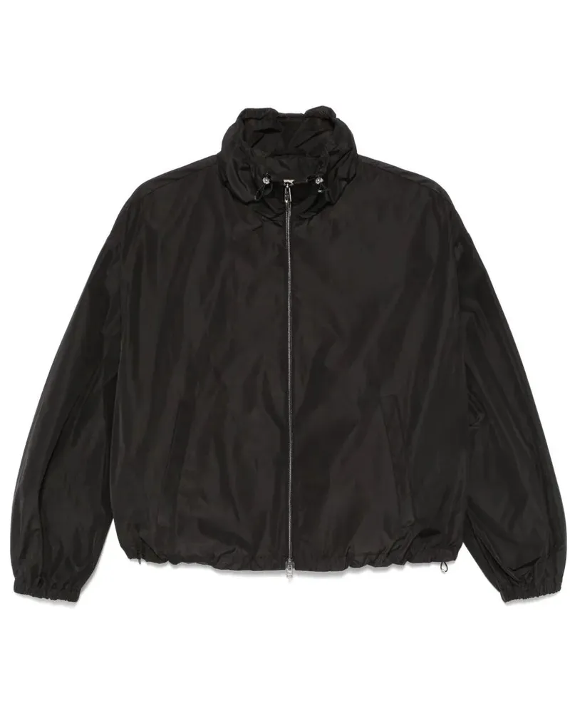 Herno Short Hooded Raincoat Black