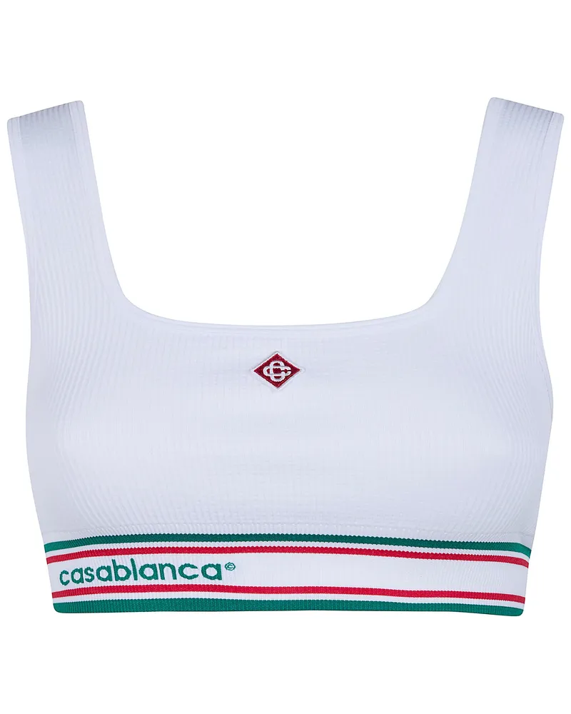Casablanca Paris Seamless" Sporty Bralette White