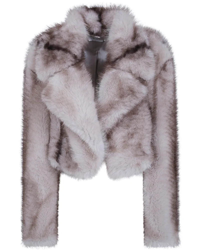 Max Mara Coat Eco Fur "Quantum Gray
