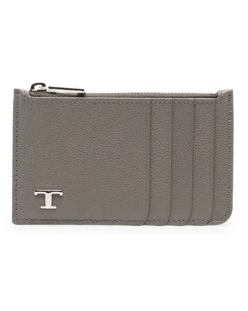 TOD'S Credit Card Holder Gray