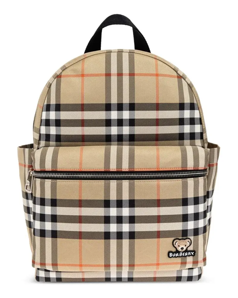 Burberry Backpack Chk "Huey White