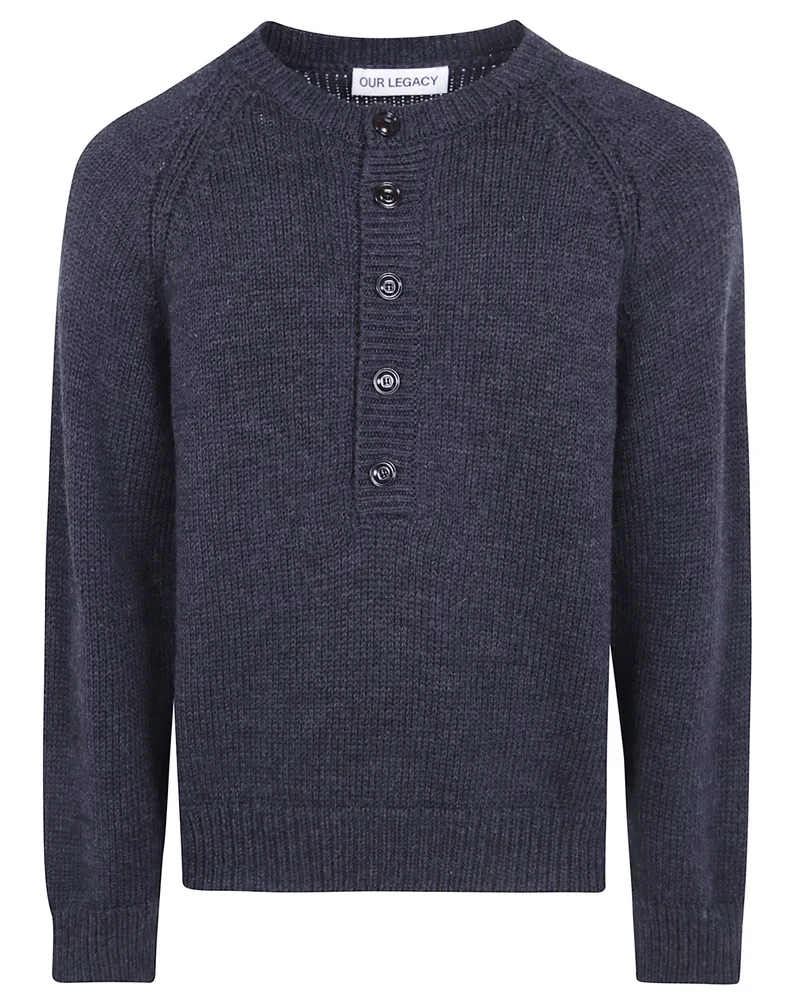 Our Legacy Henley Sweater "Shore Henley Gray