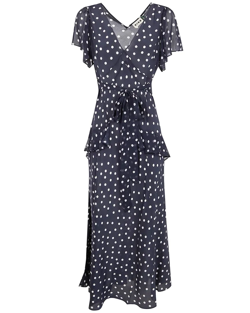 RIXO Evie" Dress Bohemia Spot Deep Navy Multi