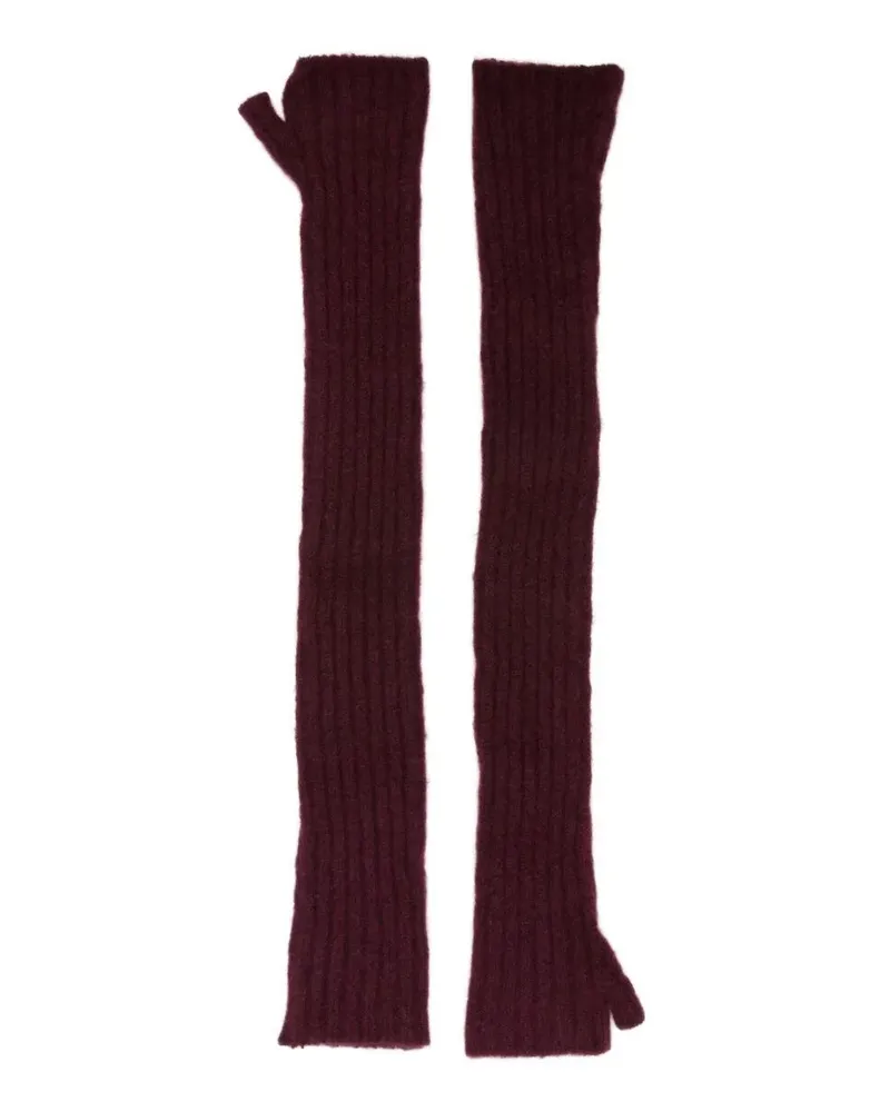 MRZ Long Fingerless Gloves Red