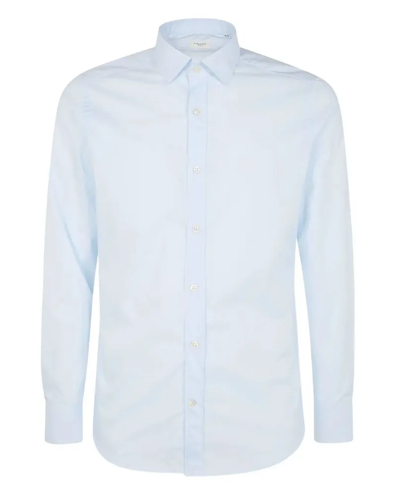 Tintoria Mattei New Cotton Stretch Shirt Blue