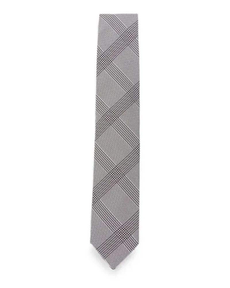 LARDINI Tie Micro Pied De Poule "Accrc7.Ac67147 120Br White