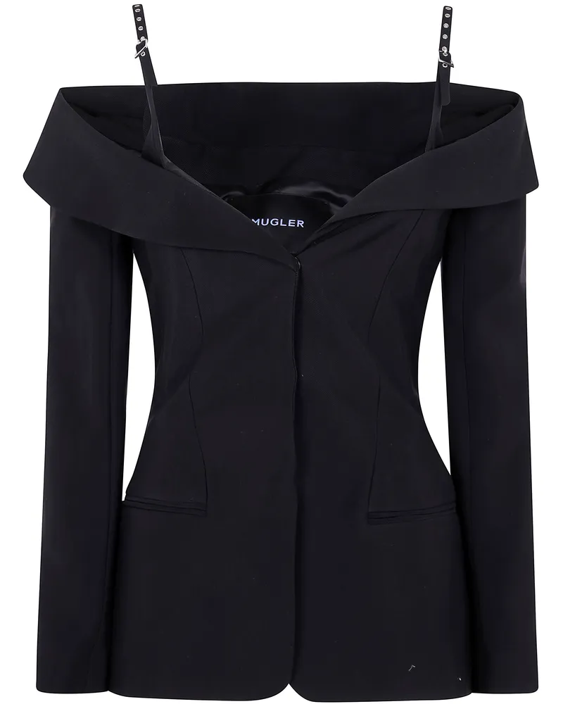 Thierry Mugler Long Sleeves Top By Mugler Black