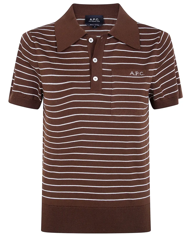 A.P.C. A. P.C. Polo Shirt 100% Cotton "Aline Brown
