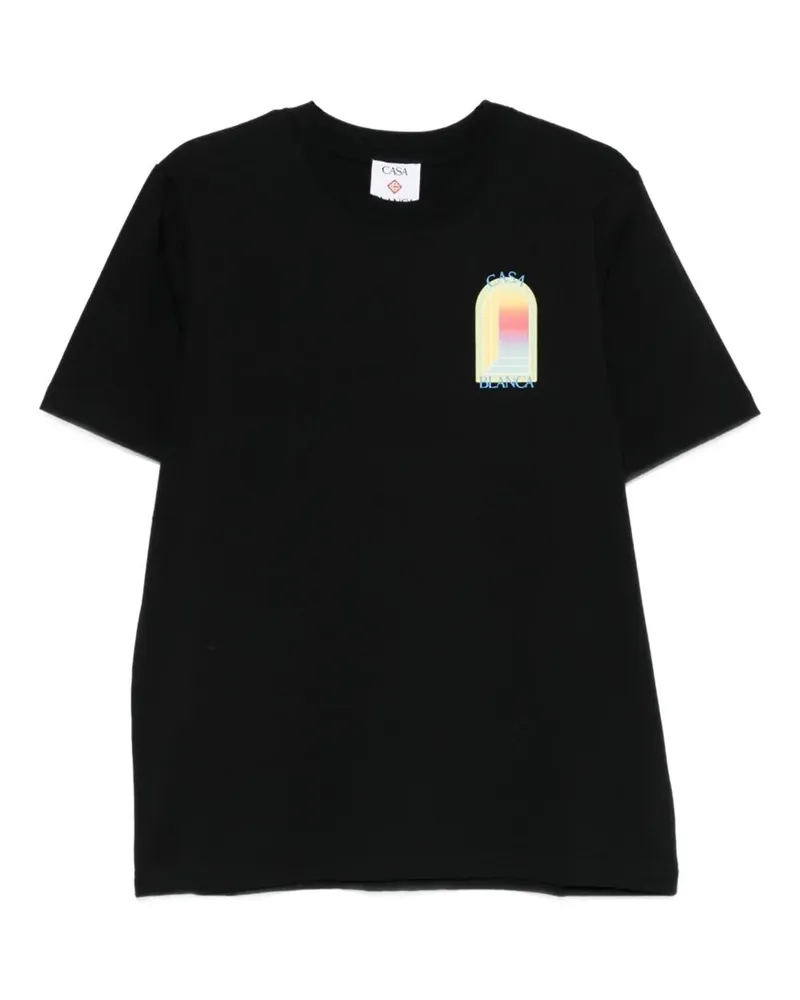 Casablanca Paris L`Arche Print" Classic T-Shirt Black