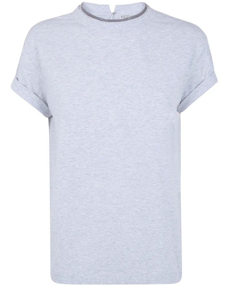 Brunello Cucinelli Round Neck T-Shirt Gray