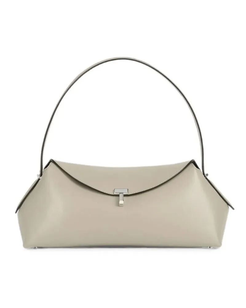 Totême Shoulder Bag Leather "T-Lock Gray