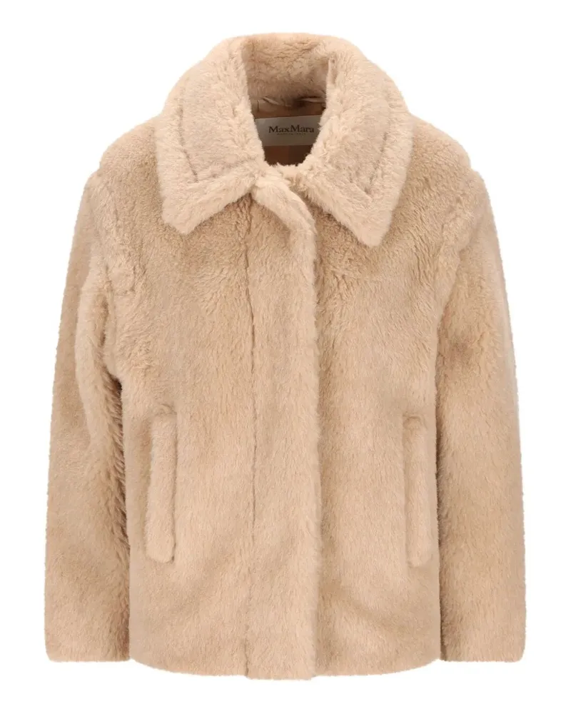 Max Mara Mxmtritone" Single Breasted Short Classic Coat Beige