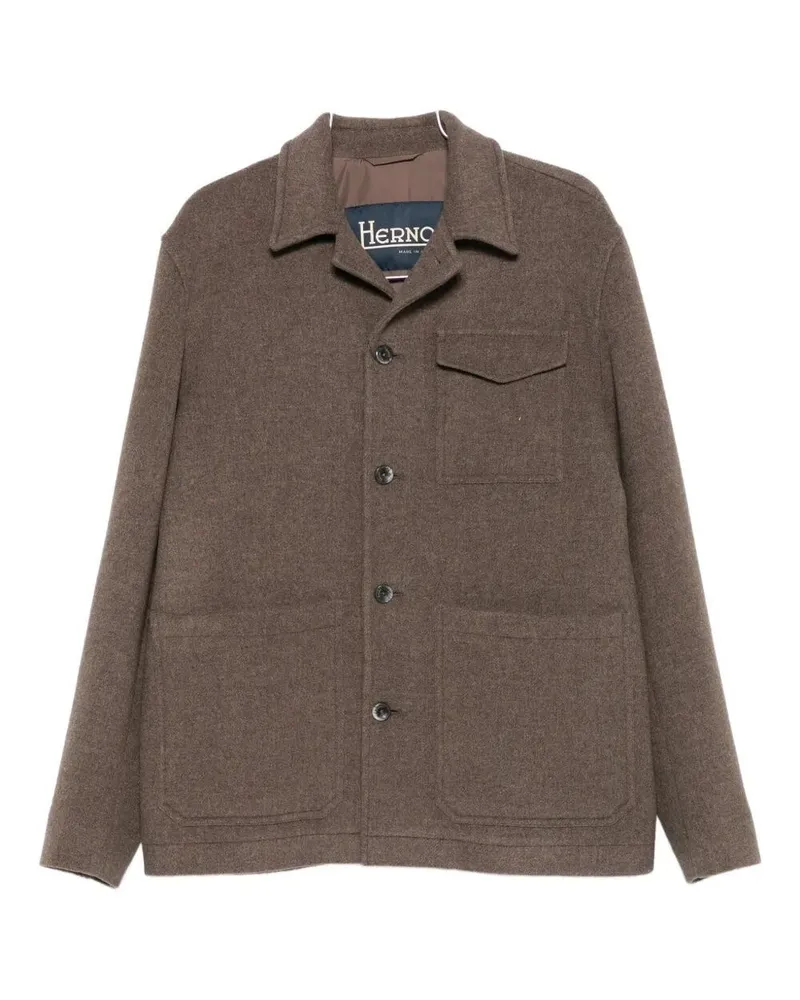 Herno Shirt Neck "Field" Jacket Gray