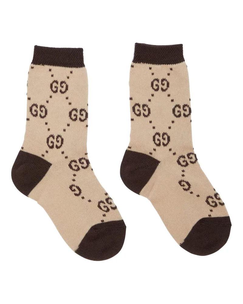 Gucci Loggina" Short Socks Brown