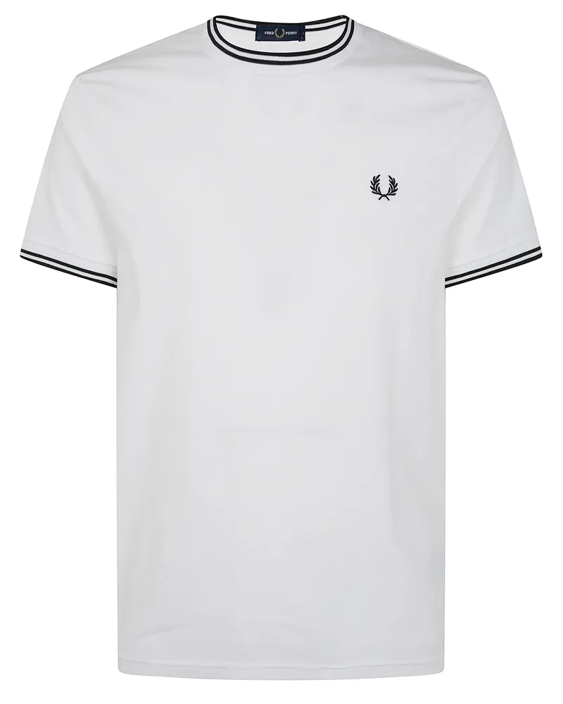 Fred Perry Fred Perry" Twin Tipped T-Shirt White