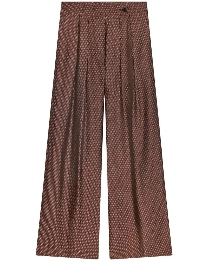 Dries van Noten Pamplona Wide Leg Trousers Red