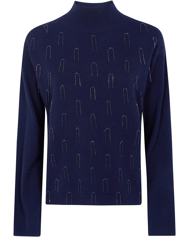 Fabiana Filippi Sweater Turtle Neck "Platinum Blue