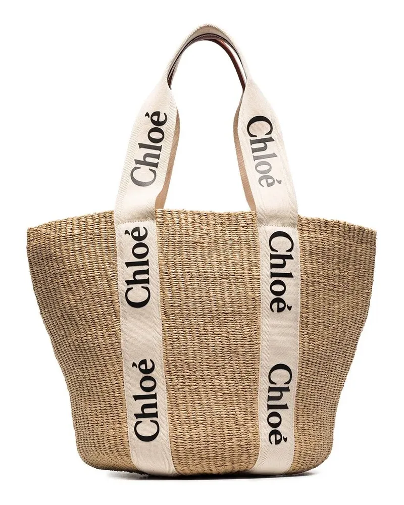Chloé Woody Tote Bag White