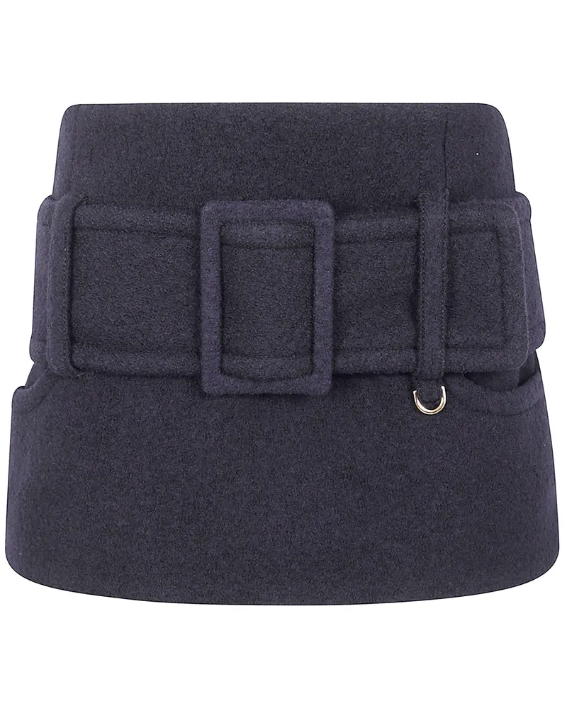 Patou Belted Mini Skirt Black